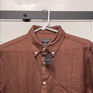 Men’s Club Monaco Brown Casual Button Down Shirt size medium